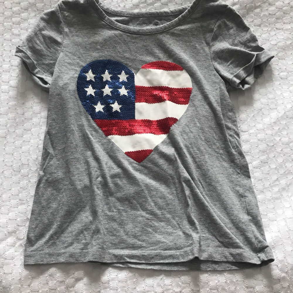 USA heart tee shirt girls